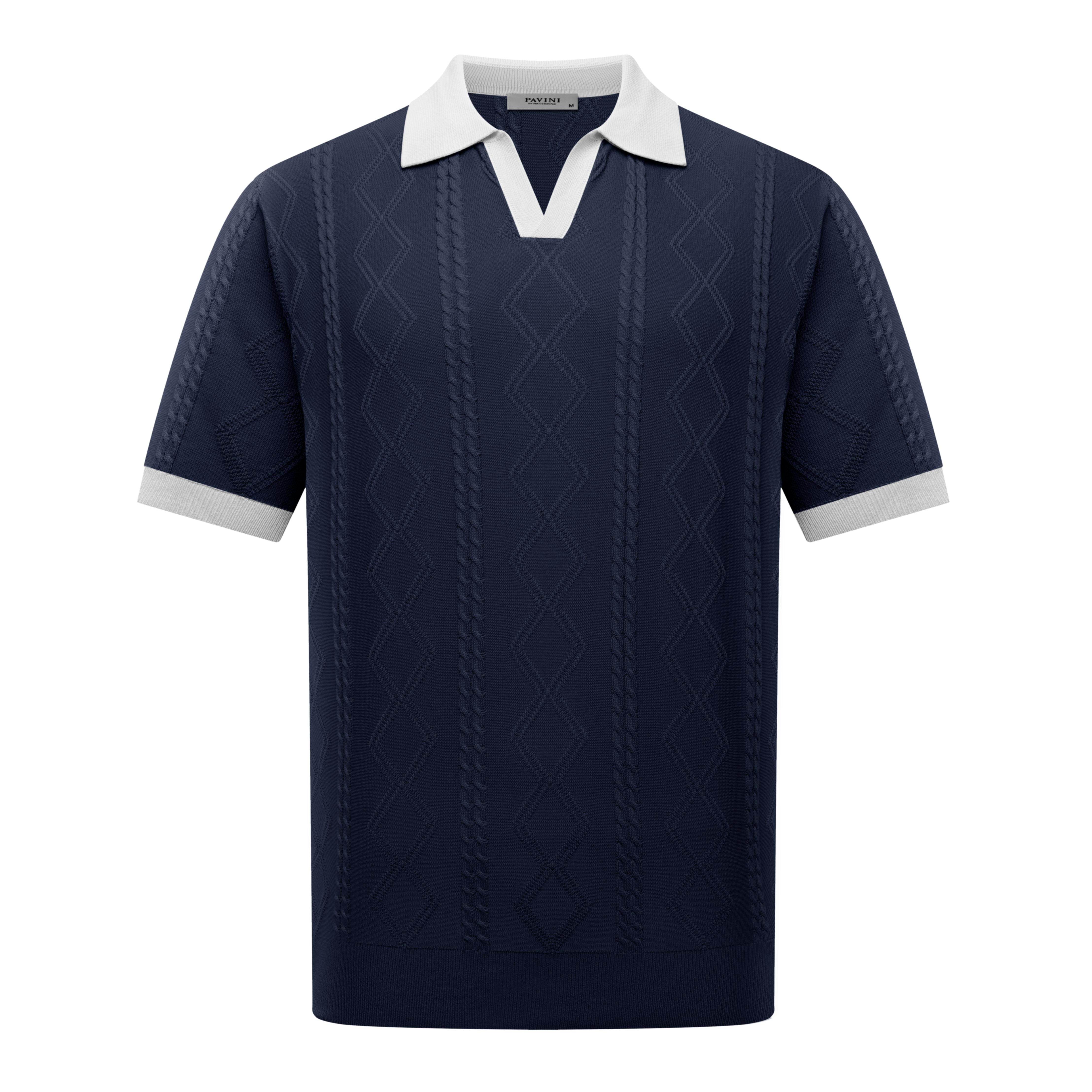 Luxury Textured Knit Polo Shirt