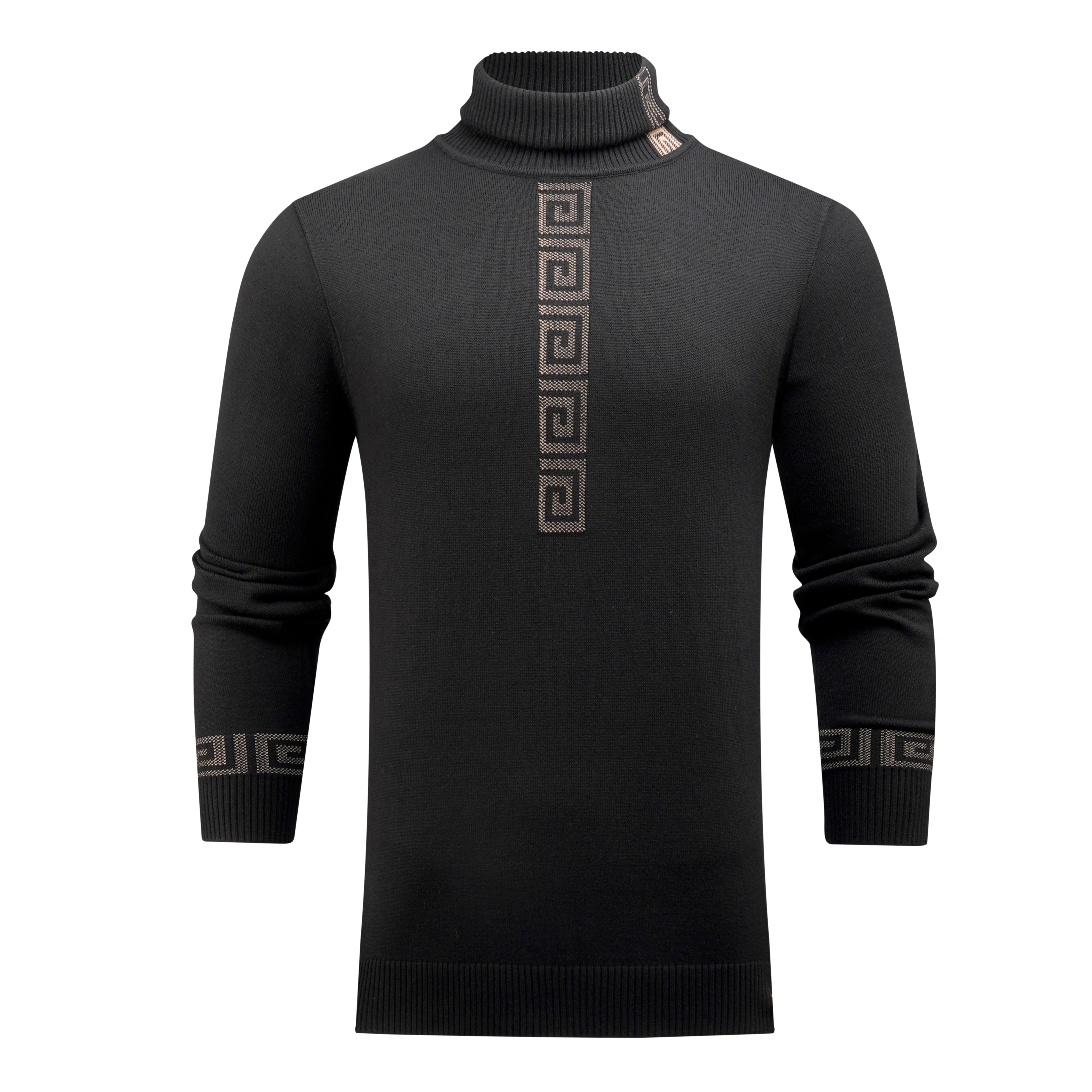 Pattern Turtleneck Sweater