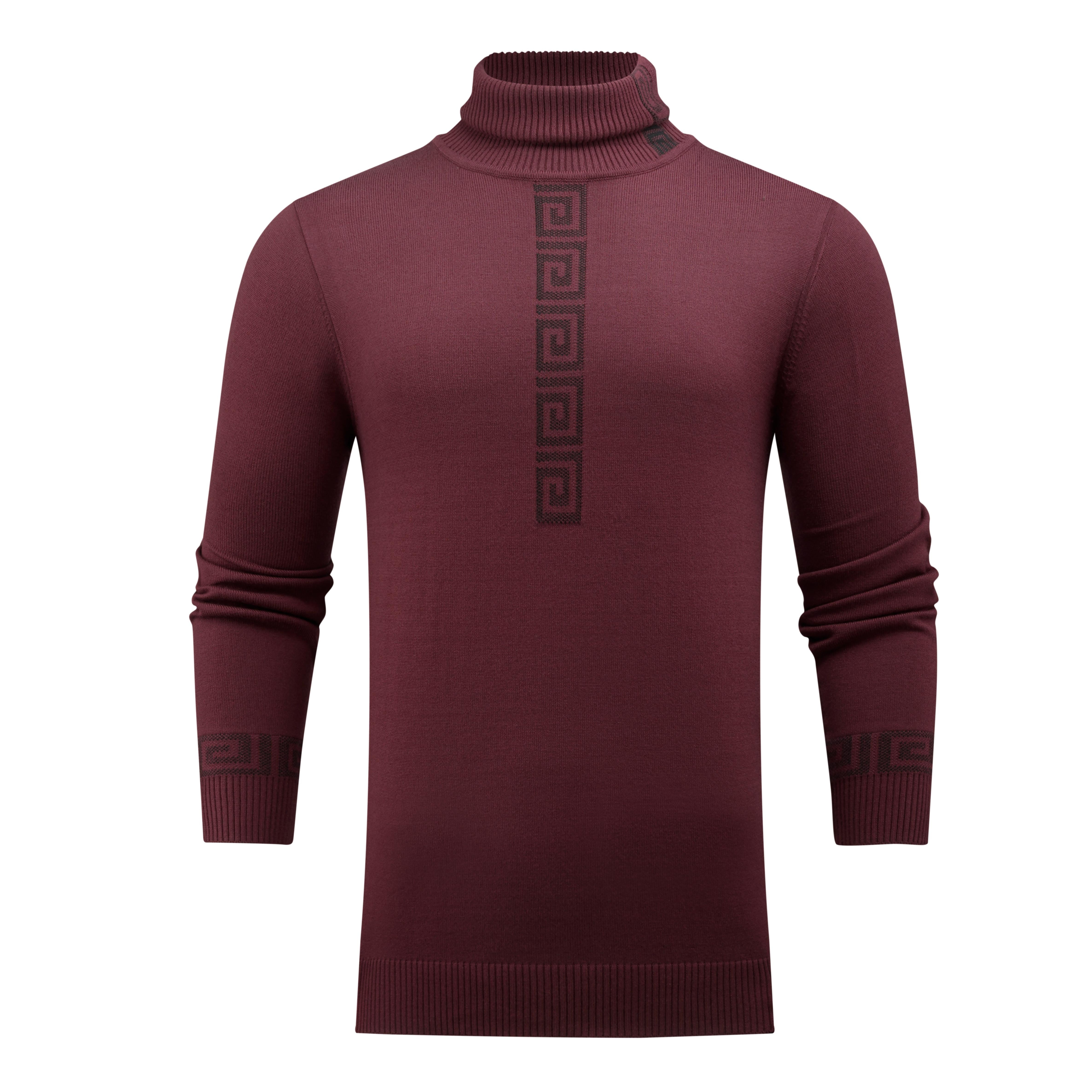 Pattern Turtleneck Sweater