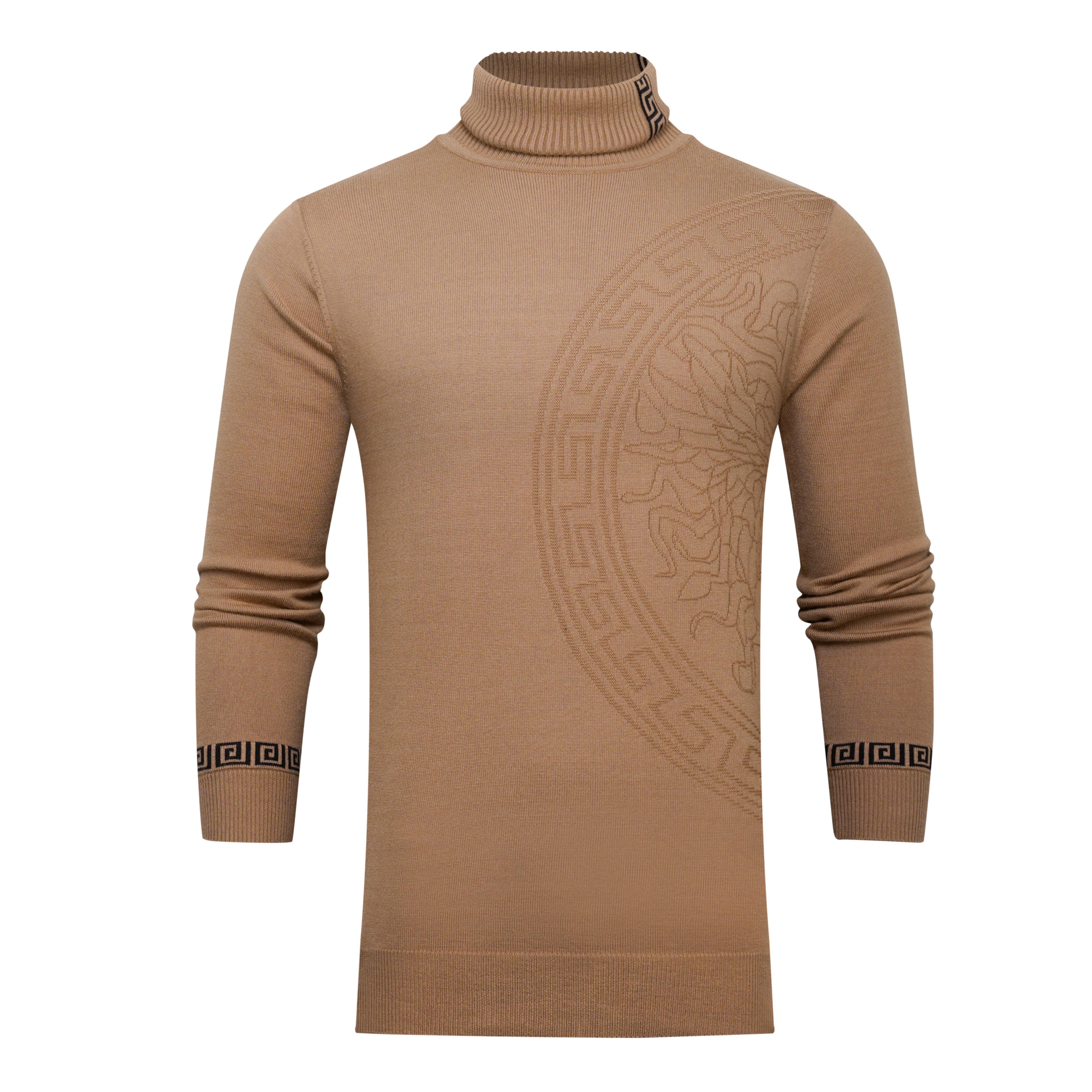 Premium Jacquard Turtleneck Sweater