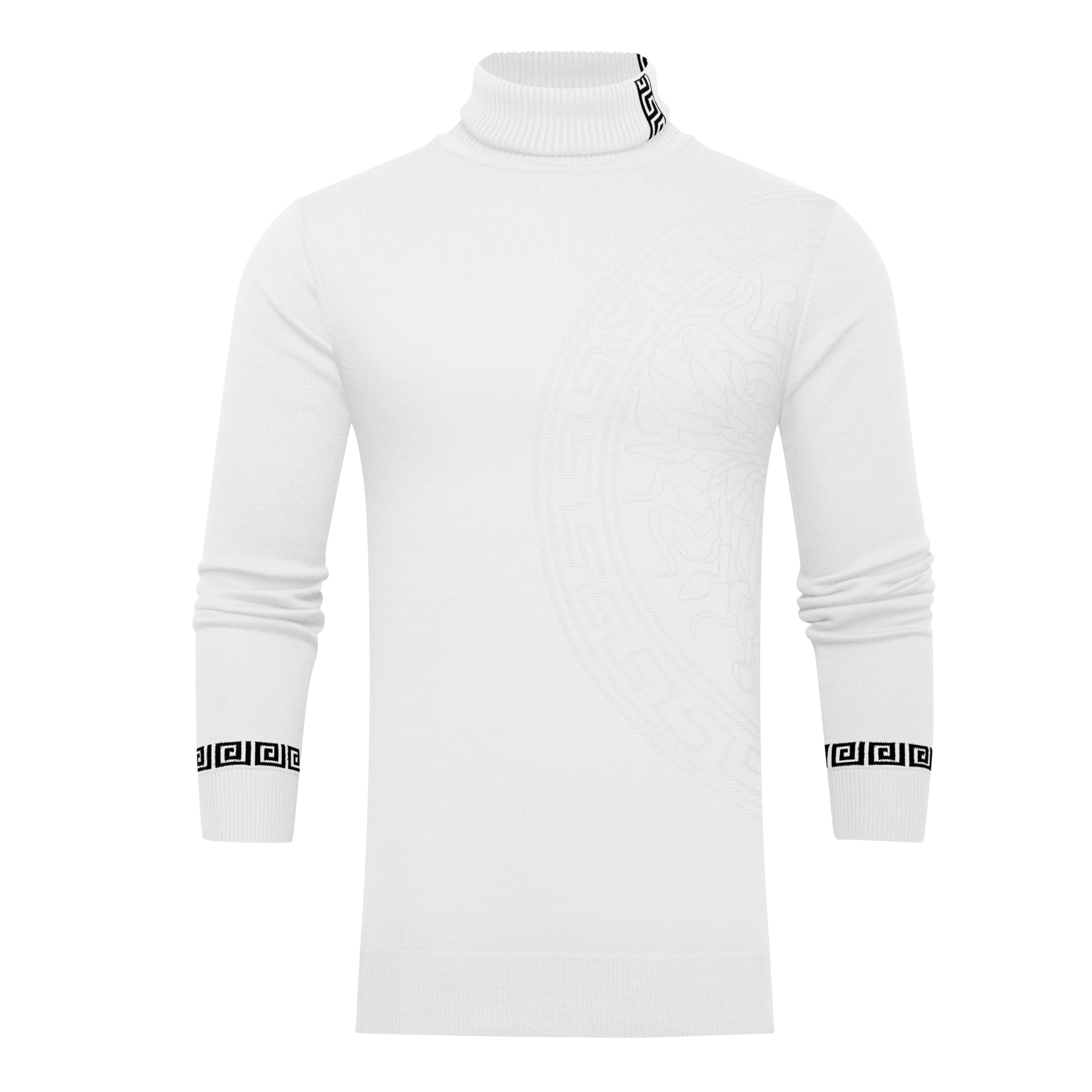 Premium Jacquard Turtleneck Sweater
