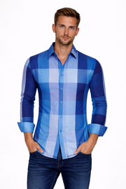 Pavini Long Sleeve Men's Plaid Shirt