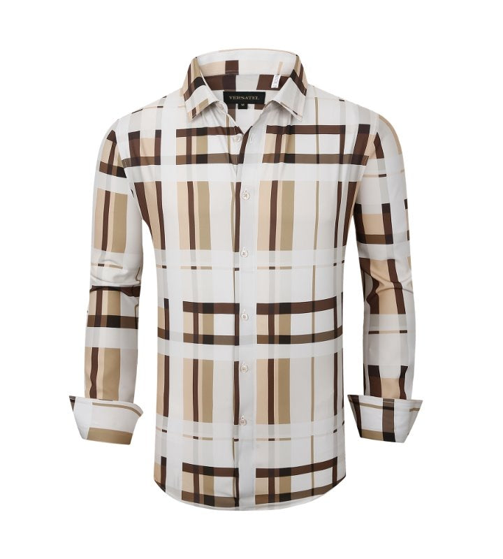 Pavini Long Sleeve Men's Plaid Shirt