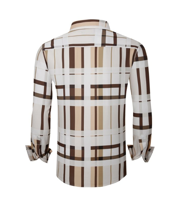 Pavini Long Sleeve Men's Plaid Shirt