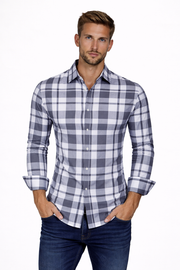 Pavini Long Sleeve Men's Plaid Shirt
