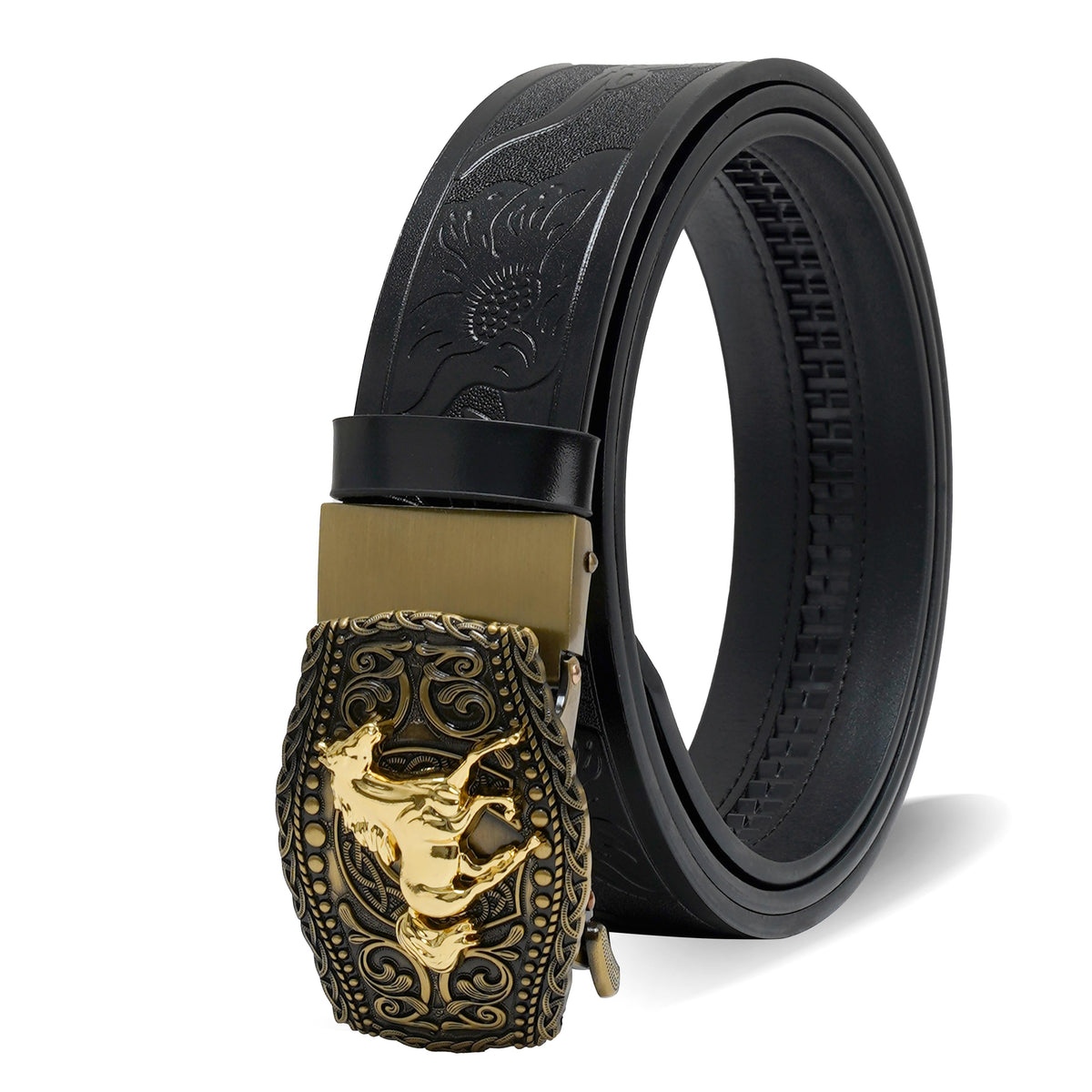 Pavini Running Horse Buckle Western Belt - WB-610