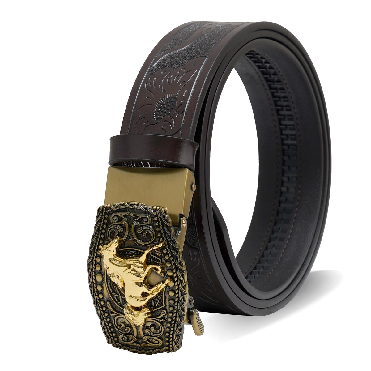 Pavini Running Horse Buckle Western Belt - WB-610
