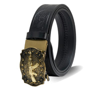 Pavini Rifle Motif Buckle Western Belt - WB-611