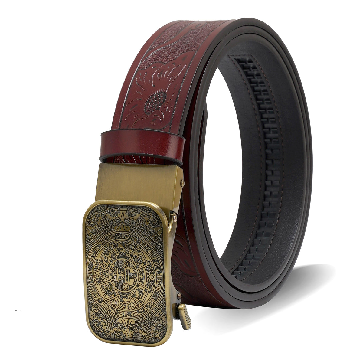 Pavini Aztec Calendar Buckle Western Belt - WB-612