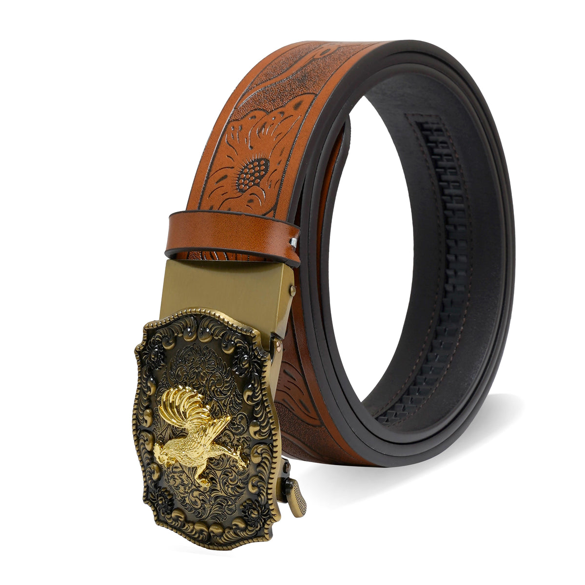 Pavini Rooster Buckle Western Belt - WB-613