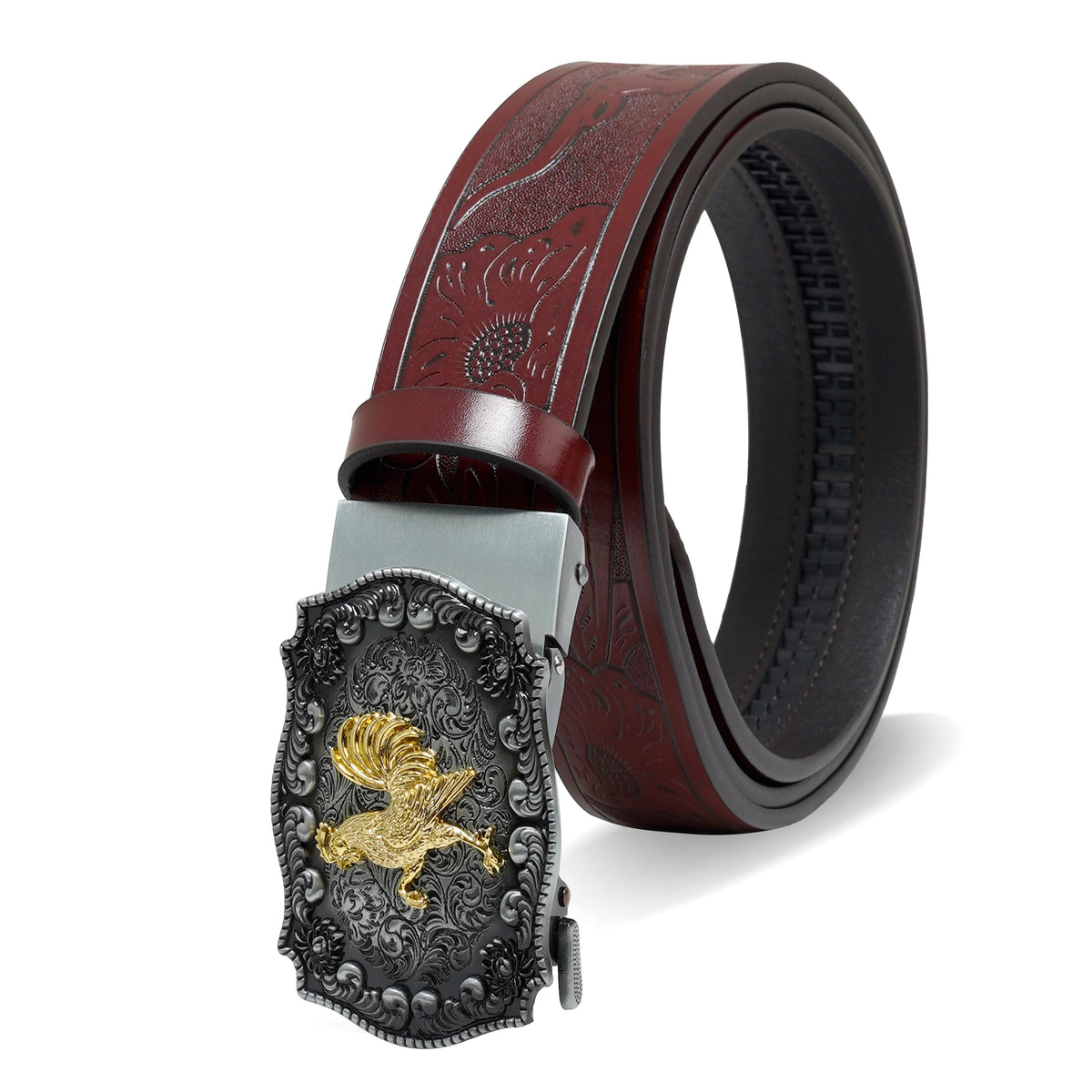 Pavini Rooster Buckle Western Belt - WB-613