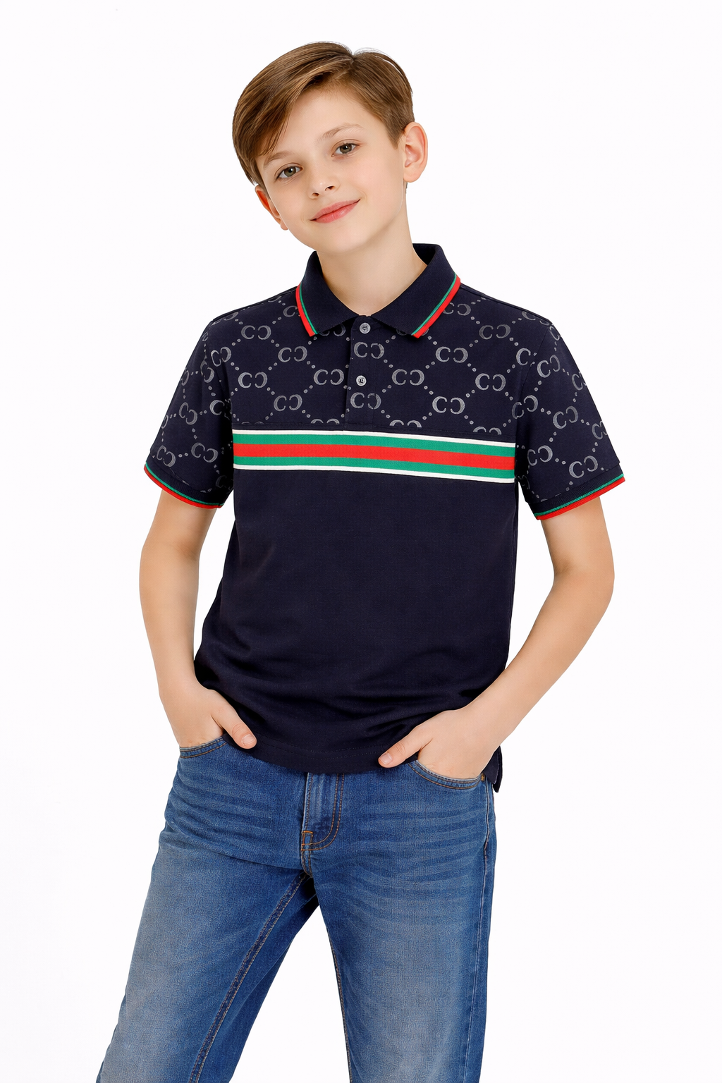 PAVINI KIDS Short Sleeve Polo Shirt