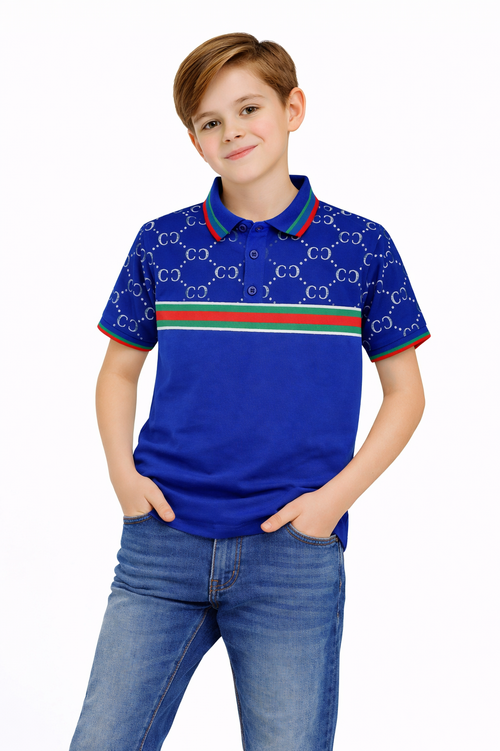 PAVINI KIDS Short Sleeve Polo Shirt