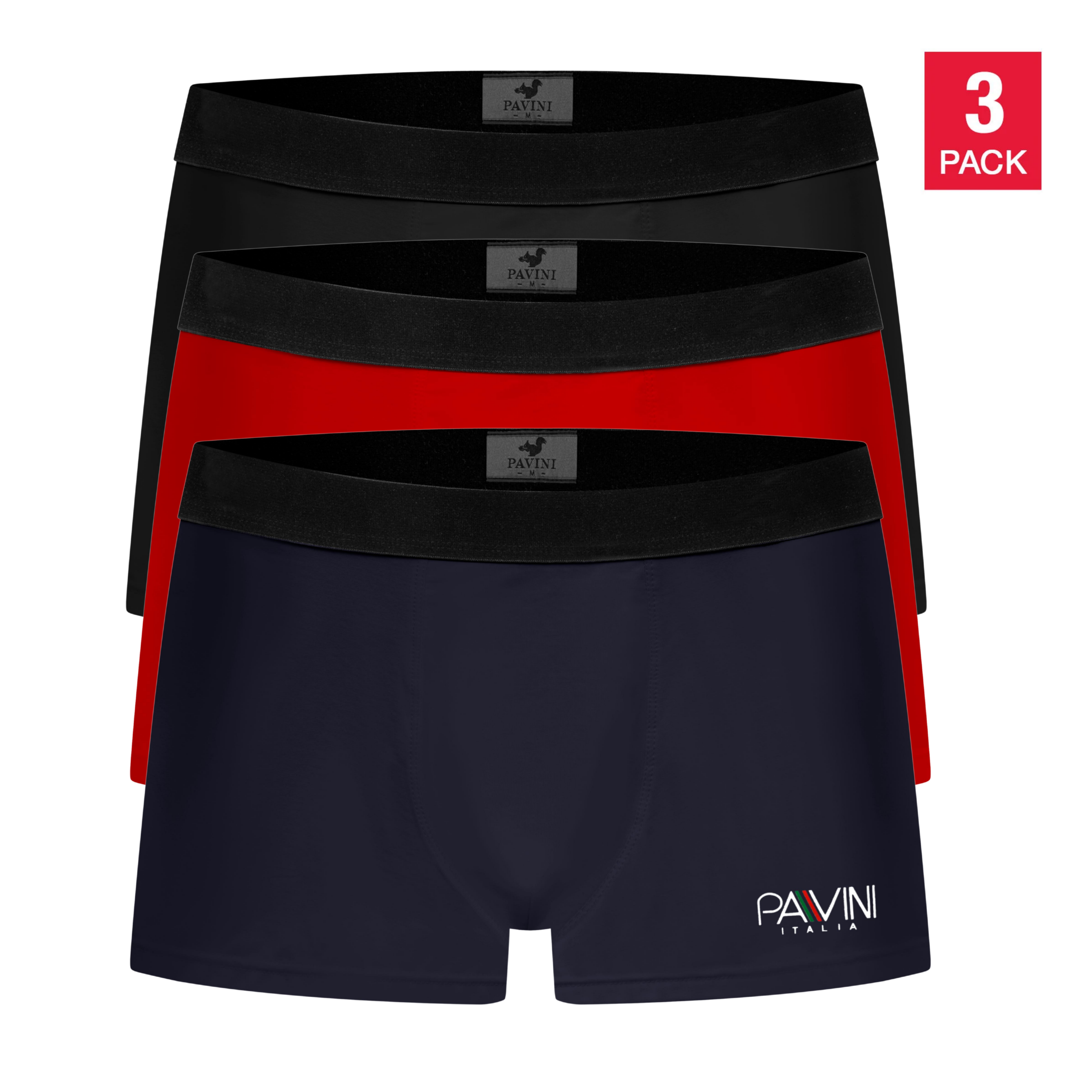 Pavini 3-Pack Boxer Brief Dark