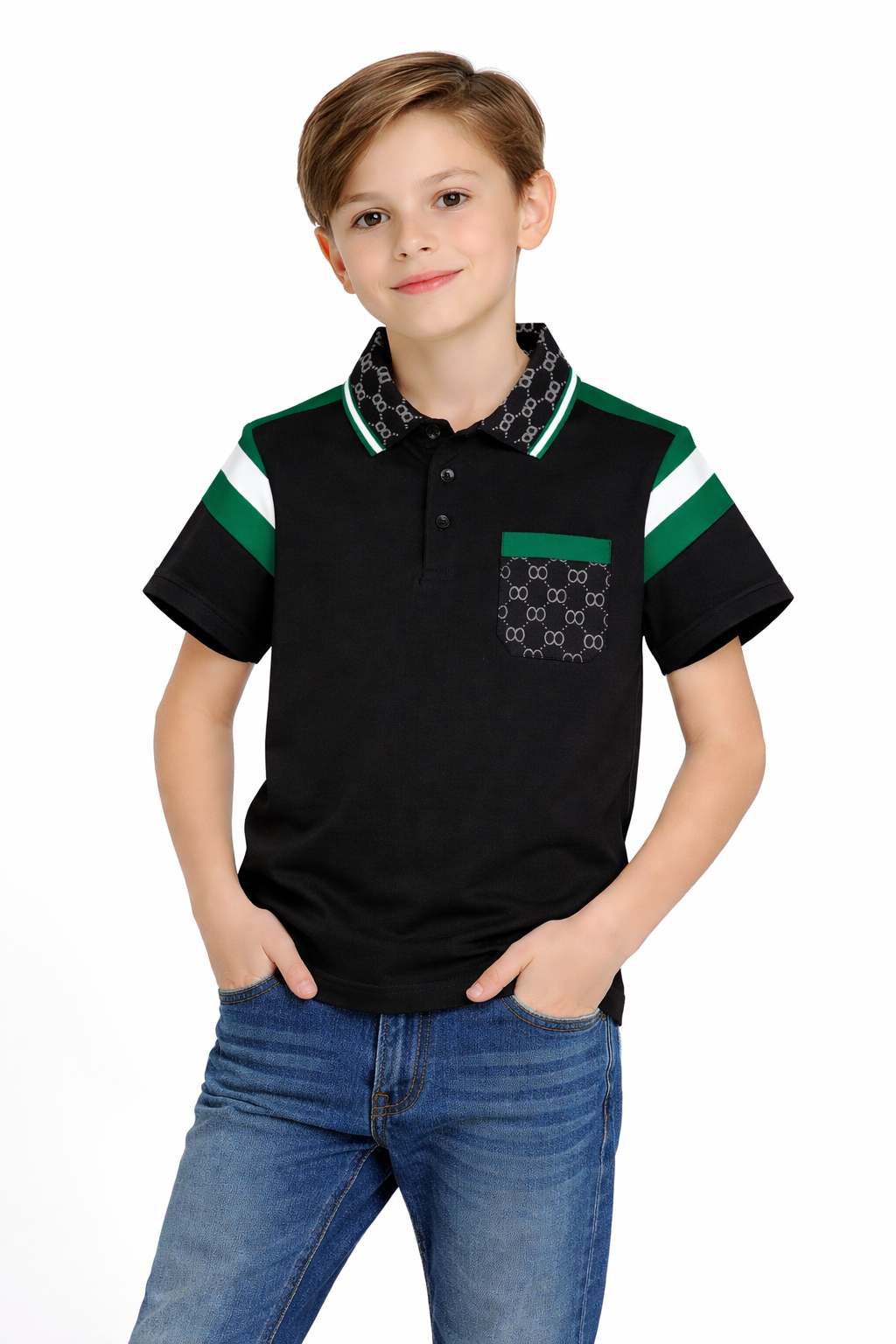 PAVINI KIDS Short Sleeve Polo Shirt