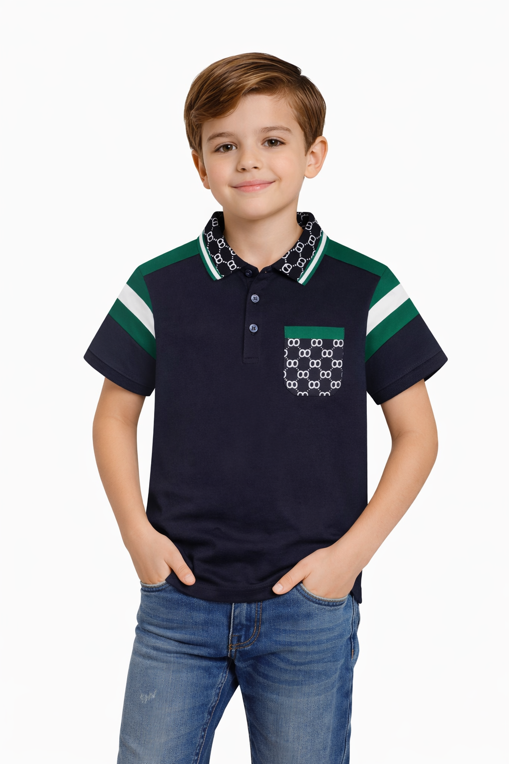 PAVINI KIDS Short Sleeve Polo Shirt